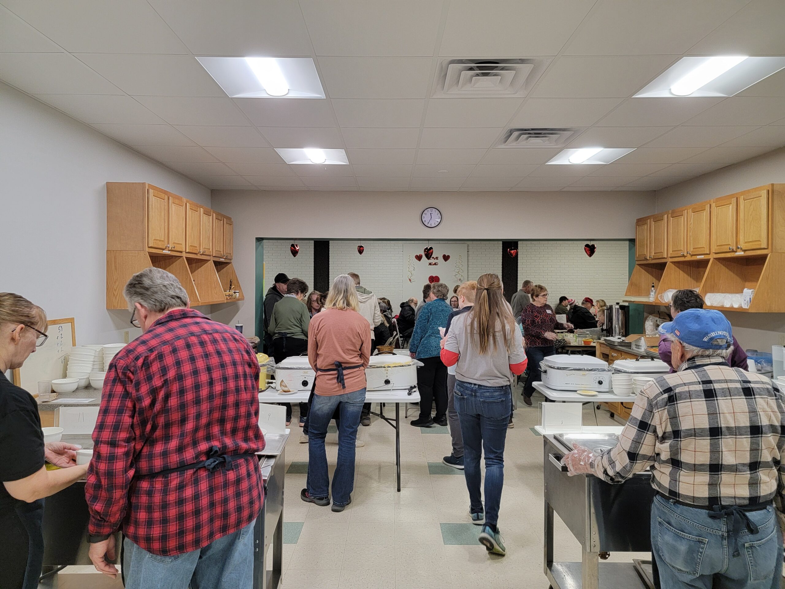 Empty Bowls - soups are ready to serve guests.